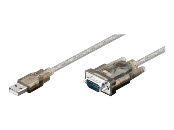 MicroConnect - USB / seriell kabel - DB-9 (hane) till USB (hane) - 1.5 m - tumskruvar - transparent