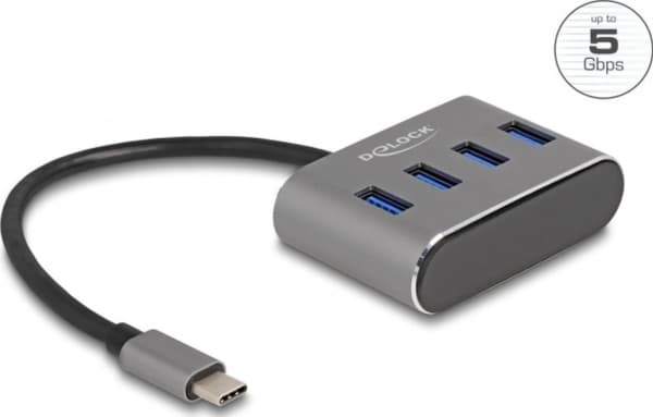 Delock - Hubb - 4 x USB 3.2 Gen 1 - skrivbordsmodell