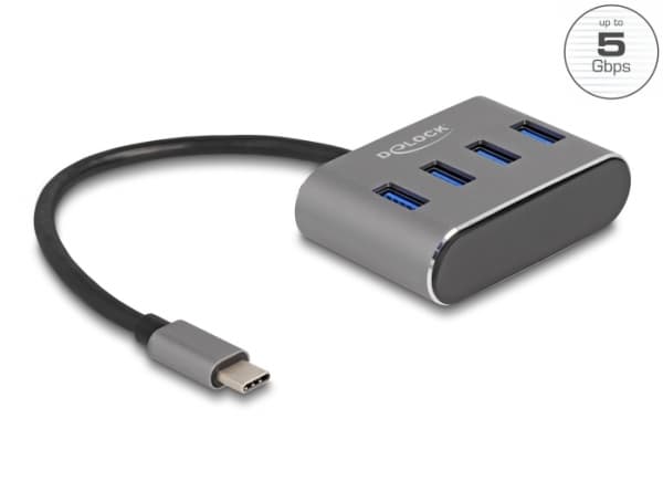 Delock - Hubb - 4 x USB 3.2 Gen 1 - skrivbordsmodell