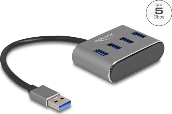 Delock - Hubb - 4 x USB 3.2 Gen 1 - skrivbordsmodell