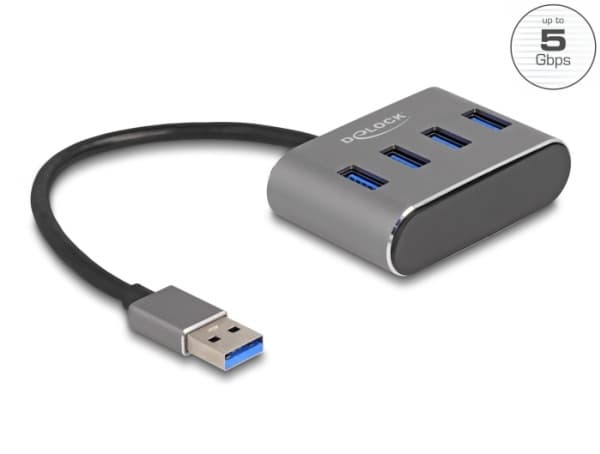 Delock - Hubb - 4 x USB 3.2 Gen 1 - skrivbordsmodell