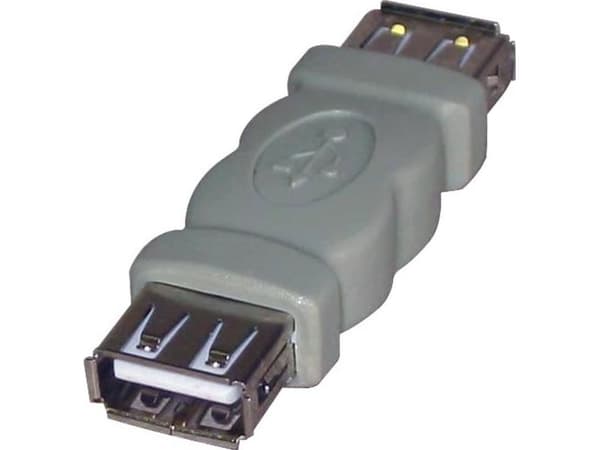 USB Logo Adapter Connector, USB A (2.0) F-USB A (2.0) F, 0, gray, Logo - 68041