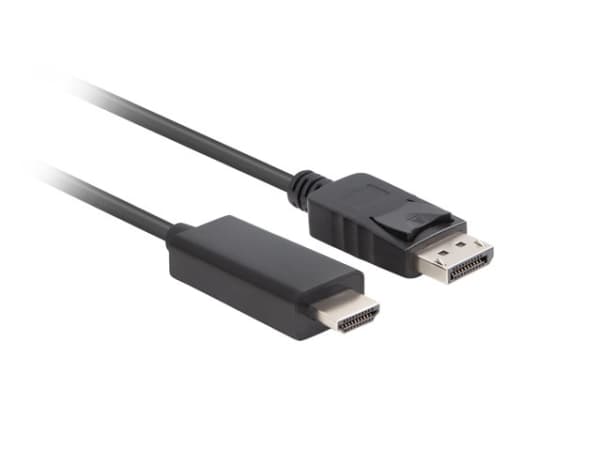 Lanberg - Adapterkabel - DisplayPort hane till HDMI hane - 1 m - dubbelt skärmad - svart