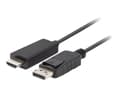 Miniatyrbild 1 av 5: Lanberg - Adapterkabel - DisplayPort hane till HDMI hane - 1 m - dubbelt skärmad - svart