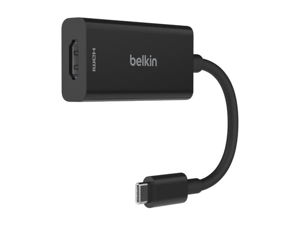 Belkin Connect - Videokort - 24 pin USB-C hane till HDMI hona - svart - 4K144Hz stöd, 8K60Hz stöd