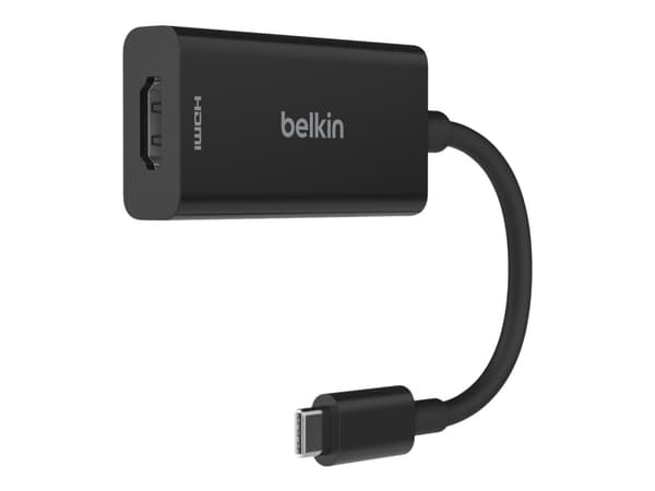 Belkin Connect - Videokort - 24 pin USB-C hane till HDMI hona - svart - 4K144Hz stöd, 8K60Hz stöd
