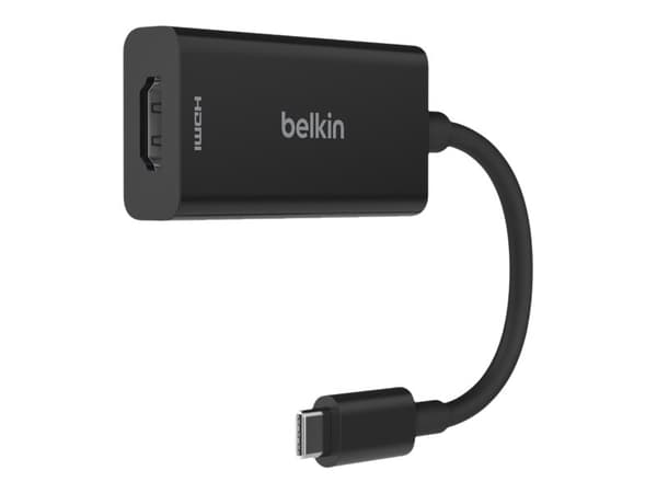 Belkin Connect - Videokort - 24 pin USB-C hane till HDMI hona - svart - 4K144Hz stöd, 8K60Hz stöd