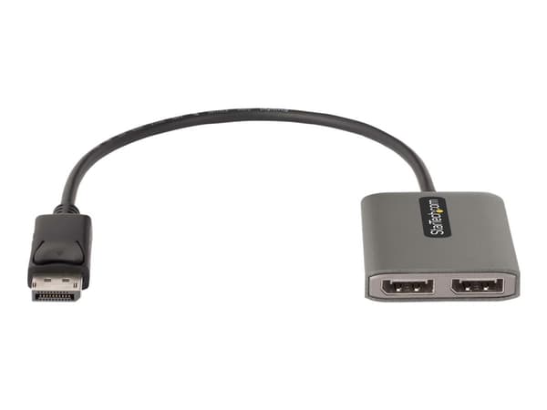 StarTech.com 2-Port DisplayPort MST Hub, Dual 4K 60Hz, DP to 2x DisplayPort Monitor Adapter, DP 1.4 Multi-Monitor Video Adapter w/ 1ft Built-in Cable