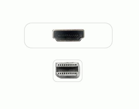 Jou Jye Computer Mini Display Port Adaptercable, 0,1 m, DisplayPort, HDMI Typ A (standard), Vit, RoHS, REACH, CE