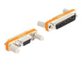 Miniatyrbild 1 av 2: Delock - Seriell adapter - DB-9 (hane) with nuts till DB-25 (hane) skruvbar - silver/orange