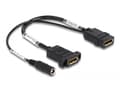Miniatyrbild 2 av 3: Delock - DisplayPort-kabel - DisplayPort (hona) till power DC jack, DisplayPort (hona) kan monteras på panel - 30 cm - 4K60Hz (3840 x 2160) stöd - sv