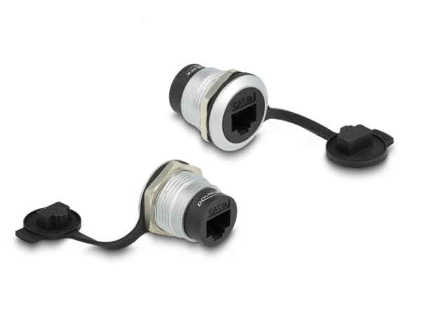 Delock - Modulaarinen insertti (liitin) - sisäänrakennettu, pölysuojuksella - CAT 6a - RJ-45 - musta