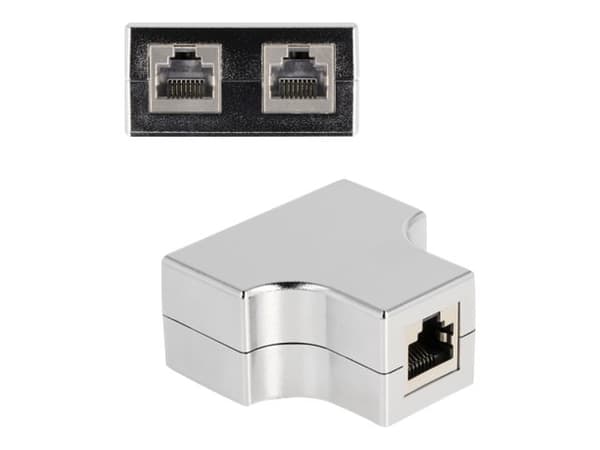 Delock - Nätverkskort - RJ-45 (hona) till RJ-45 (hona) - STP - CAT 5e