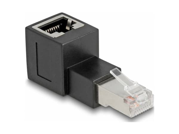 Delock - Nätverkskort - RJ-45 (hona) vinklad till RJ-45 (hane) - CAT 6a