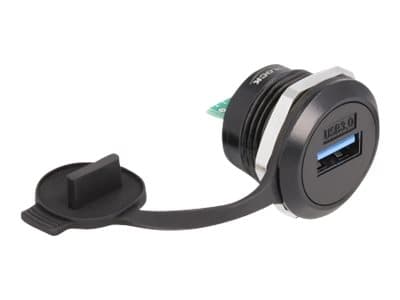 Delock - Snäppbar modul - USB 3.2 Gen 1 with protective dust cap - USB - 1 USB-uttag - svart