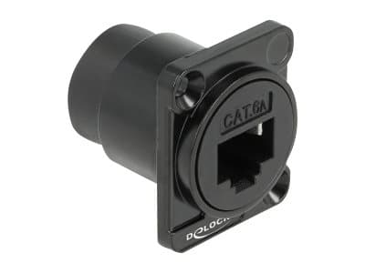 DeLOCK 87815, Musta, RJ-45, RJ-45, Naaras, Naaras, Sinkki