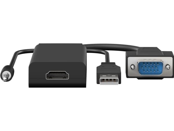 Goobay 61259, 0,16 m, VGA (D-Sub) + 3.5mm + USB Type-A, HDMI, Hankjønn, Hankjønn, Rett
