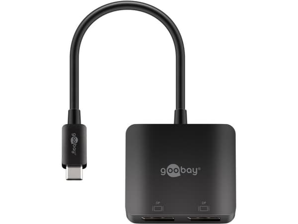 Goobay 60171, USB Type-C, DisplayPort-utgang Sort