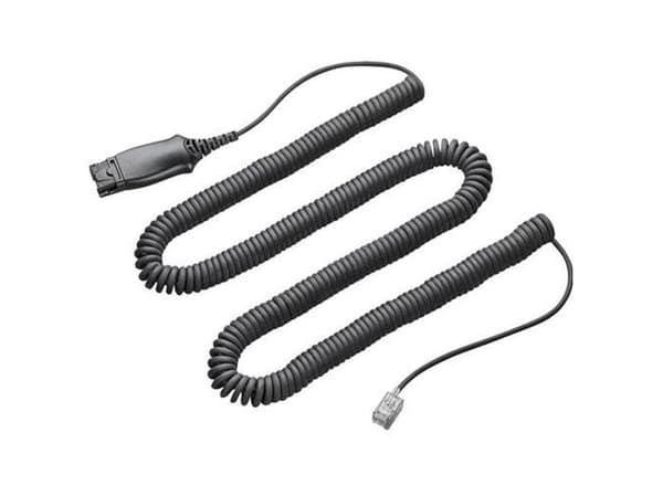 Poly HIS Adapter Cable - Hodetelefonkabel - Quick Disconnect hann - rullet sammen - for AVAYA 96XX; Definity 9631; one-X Deskphone Edition 96XX