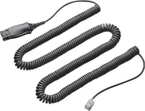 Poly HIS Adapter Cable - Hodetelefonkabel - Quick Disconnect hann - rullet sammen - for AVAYA 96XX; Definity 9631; one-X Deskphone Edition 96XX