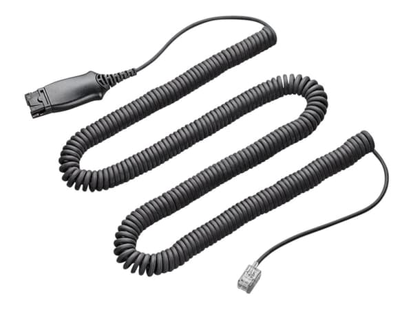 Poly HIS Adapter Cable - Hodetelefonkabel - Quick Disconnect hann - rullet sammen - for AVAYA 96XX; Definity 9631; one-X Deskphone Edition 96XX