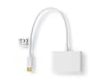 Miniatyrbild 1 av 4: Nedis CCGP65960WT02, 3.2 Gen 1 (3.1 Gen 1), USB Type-A, USB Type-C