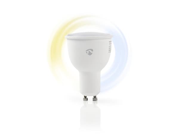 Nedis WIFILW10WTGU10, 4,5 W, GU10, 380 lm, 25000 h, Cool white, Warm white, White