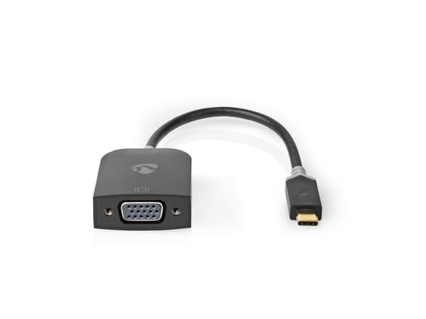 Nedis CCBW64852AT02, 3.2 Gen 1 (3.1 Gen 1), USB Type-C, VGA-utgång (D-Sub), 1920 x 1200 pixlar Antracit