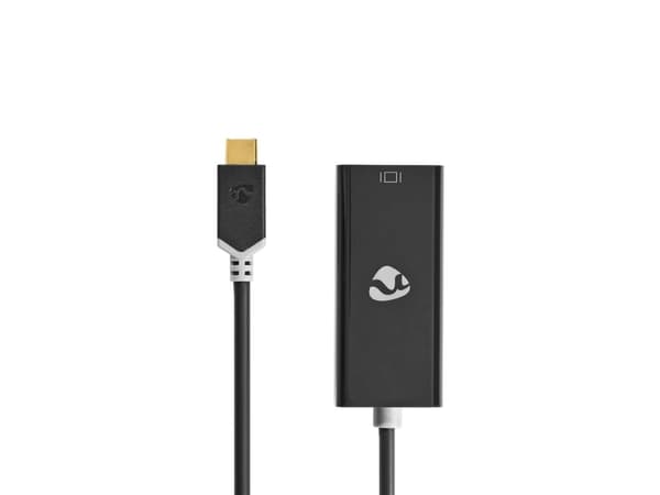 Nedis CCBW64452AT02, 0.2 m, USB Type-C, Mini DisplayPort, urosliitin, naarasliitin, suora