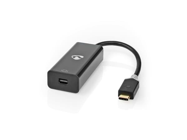 Nedis CCBW64452AT02, 0.2 m, USB Type-C, Mini DisplayPort, urosliitin, naarasliitin, suora