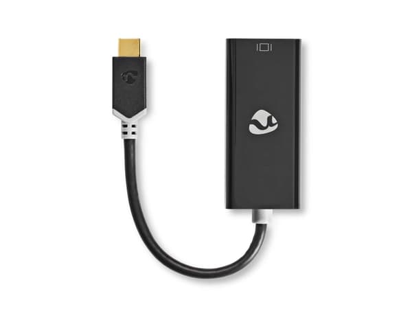 Nedis CCBW64452AT02, 0.2 m, USB Type-C, Mini DisplayPort, urosliitin, naarasliitin, suora