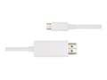 Miniatyrbilde 2 av 3: DELTACO - Adapterkabel - 24 pin USB-C hann til HDMI hann - 1 m - hvit - støtte for 4K 60 Hz (3840 x 2160)