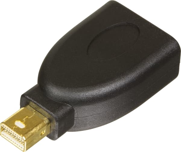 Adapter AV Deltaco DisplayPort Mini - DisplayPort czarny (Deltaco MDP-DP - DisplayPort adapter)