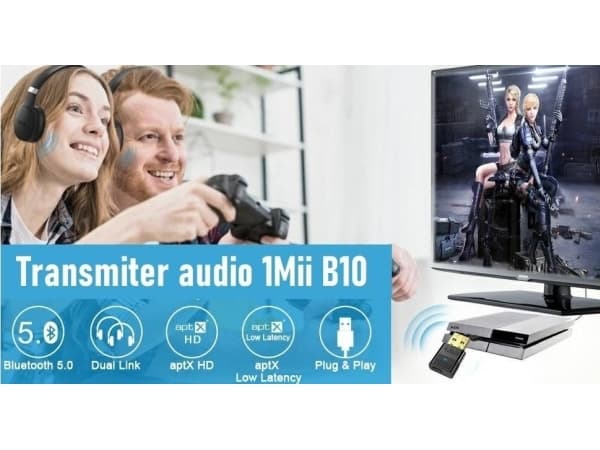 B10 Bluetooth 5.0 USB lydsender 1Mii aptX 20m