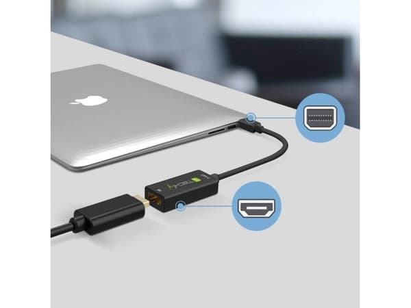 Techly IADAP MDP-HDMIF8K, Mini DisplayPort, HDMI, Hankoppling, Honkoppling, Rak, Rak
