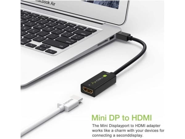 Techly IADAP MDP-HDMIF8K, Mini DisplayPort, HDMI, Hankoppling, Honkoppling, Rak, Rak