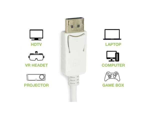 Techly IADAP DP-HDMIFP, 0,2 m, DisplayPort, HDMI, Hankjønn, Hunkjønn, Rett