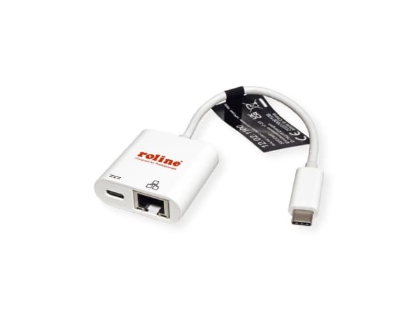 ROLINE 12.02.1100, USB 3.2 Gen 2 Typ C, RJ-45, Vit