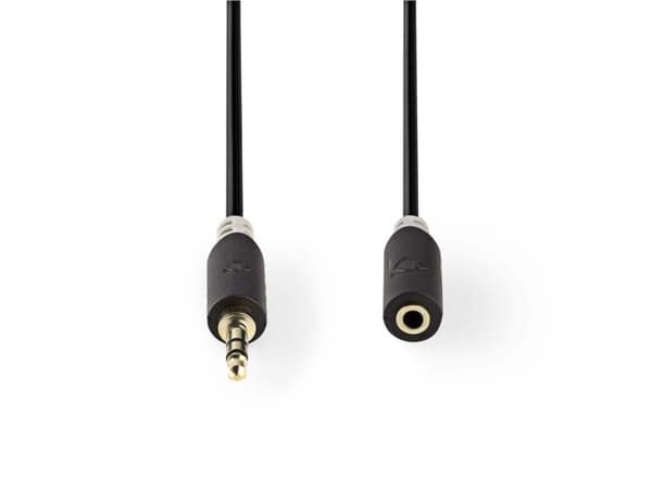 Nedis CABW22050AT50, 3.5mm, Hanstik, 3.5mm, Hunstik, 5 m, Anthracit