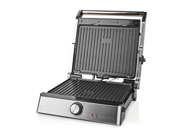 Nedis KAGR151FSR, Sort, Sølv, Plast, Rustfritt stål, firkant, Rotasjon, Griddle, 290 x 230 mm