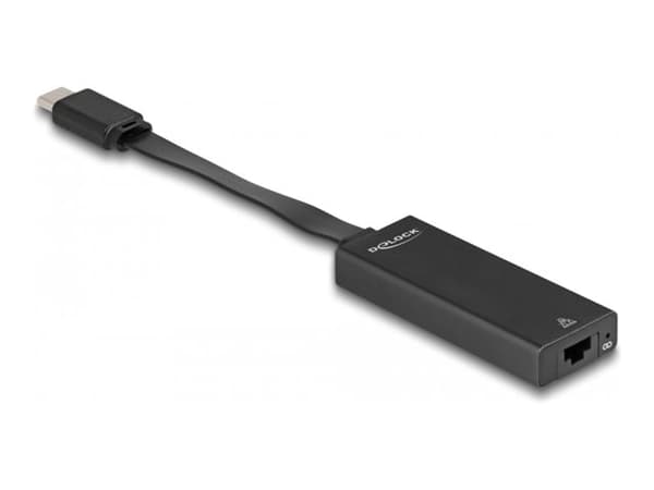 Delock - Nettverksadapter - USB-C 3.2 Gen 1 - Gigabit Ethernet x 1 - svart