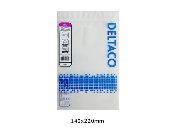 DELTACO - Video adapter - 24 pin USB-C hann til HDMI hunn - svart - støtte for 4K 60 Hz (3840 x 2160)