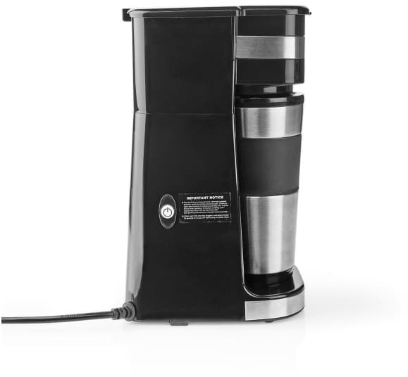 Nedis KACM300FBK, Kaffebrygger (drypp), 0,42 l, Malt kaffe, 700 W, Sort, Sølv
