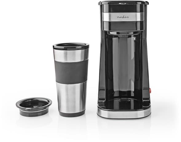 Nedis KACM300FBK, Kaffebrygger (drypp), 0,42 l, Malt kaffe, 700 W, Sort, Sølv