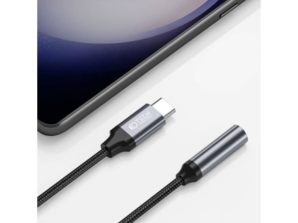 Adapter USB Tech-Protect Adapter Tech-protect Ultraboost USB-C/mini jack 3.5mm Black