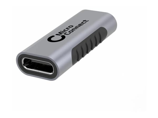 MicroConnect - USB-sovitin - 24-nastainen USB-C (hun) til 24-nastainen USB-C (hun) - USB 3.2 Gen 2 - USB Power Delivery (100 W), 4K60 Hz tuki - lajit