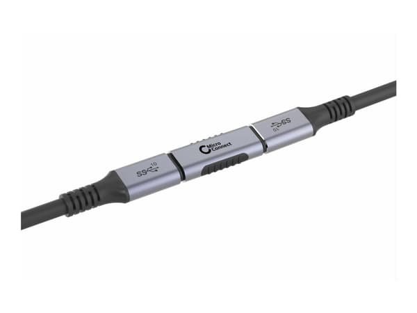 MicroConnect - USB-sovitin - 24-nastainen USB-C (hun) til 24-nastainen USB-C (hun) - USB 3.2 Gen 2 - USB Power Delivery (100 W), 4K60 Hz tuki - lajit