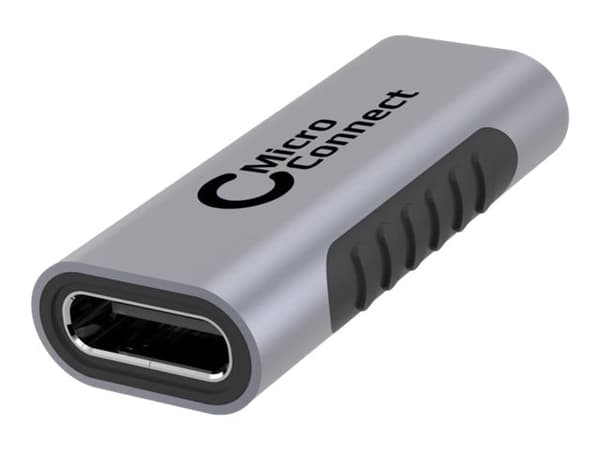 MicroConnect - USB-adapter - 24 pin USB-C (hunn) til 24 pin USB-C (hunn) - USB 3.2 Gen 2 - USB Power Delivery (100 W), 4K 60Hz støtte - svart