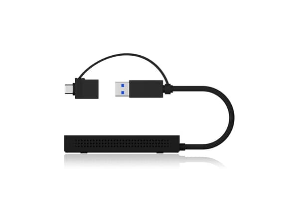 Splitter IcyBox mobil USB 3.2 til Dual HDMI detaljhandel Sort