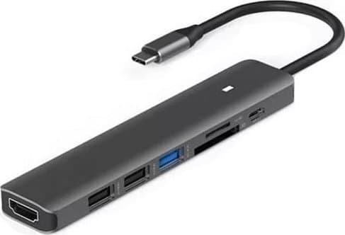 Adapter USB Extra Digital Adapteris USB Type-C - HDMI, 3x USB Type-A, SD, TF, USB Type-C PD100W